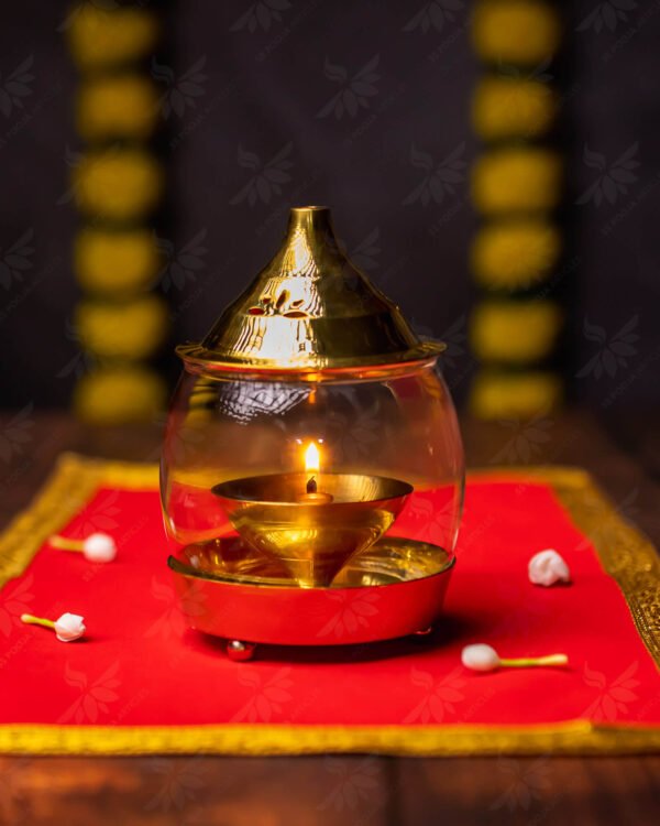 Round Glass Diya